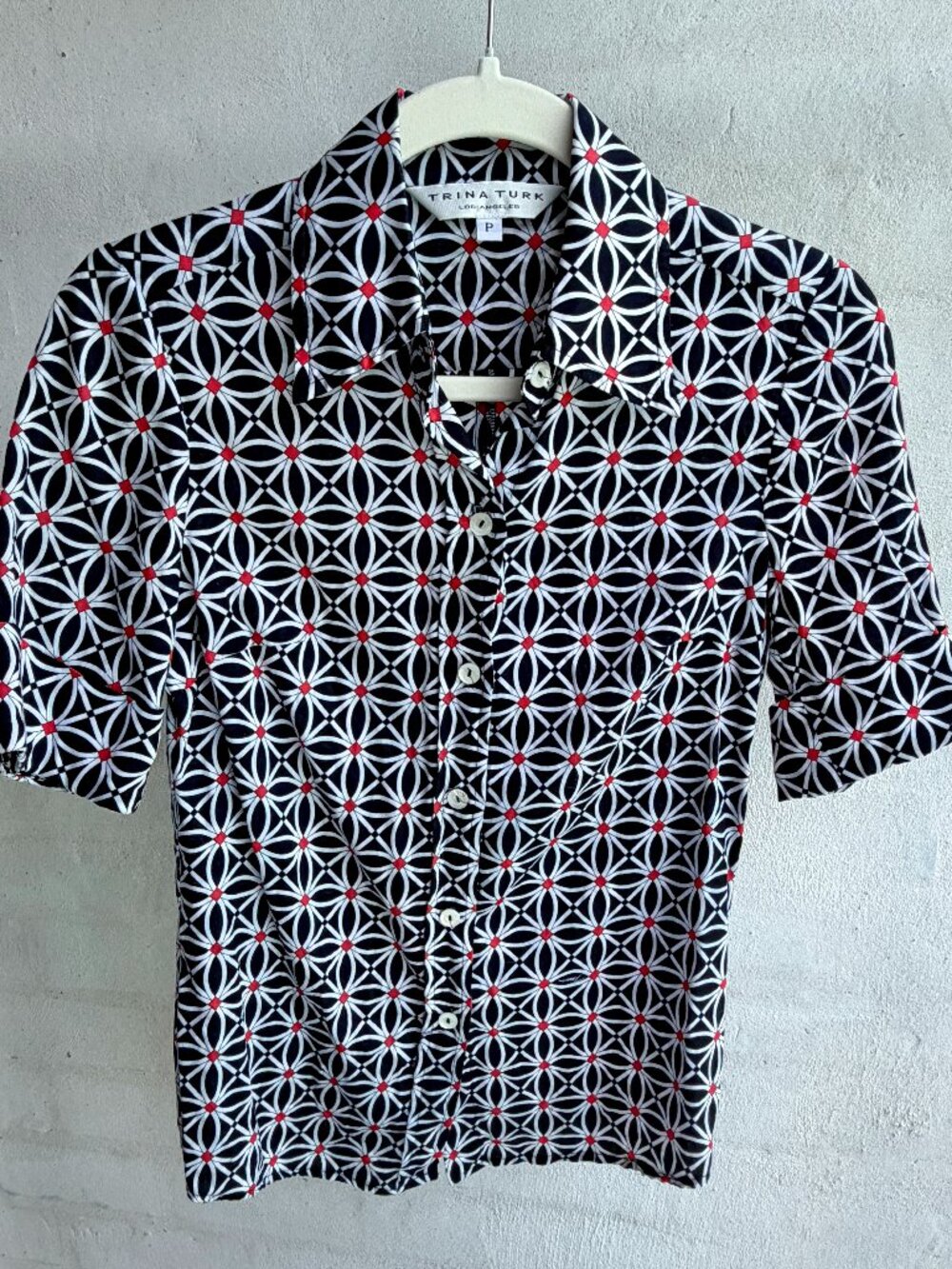 TRINA TURK Los Angeles - Dark navy patterned blouse